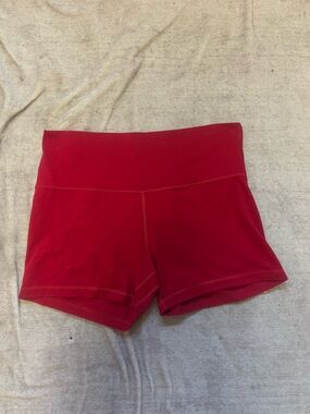 Dark red align lululemon high rise shorts
